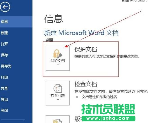 word2013文档加密的两种技巧