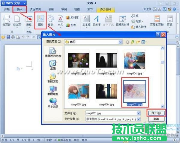 wps文字插入来自文件图片   三联