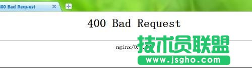 网页显示“400 bad request”解决方法 三联
