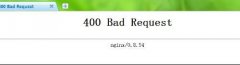 网页显示“400 bad request”解决方法