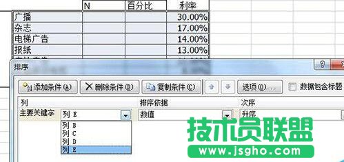 excel表格：双标题百分比排序操作