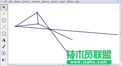 将缩放后的线段旋转180度