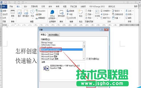 word2013中如何插入数学公式