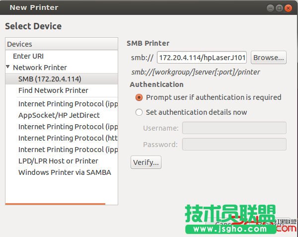 在Windows以及Ubuntu 12.04下使用共享打印机的办法