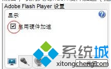勾选“启用硬件加速”
