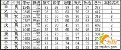 WPS表格教程 打造简单清晰成绩分析表