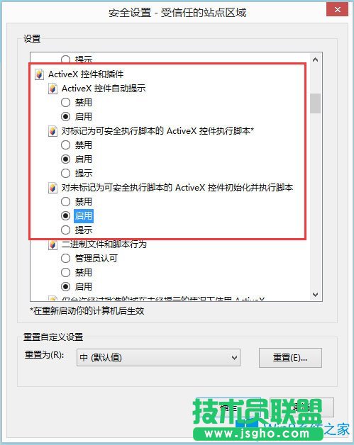 Win8系统IE浏览器如何开启activex控件？