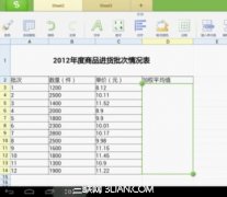 在WPS移动版中进行加权平均值