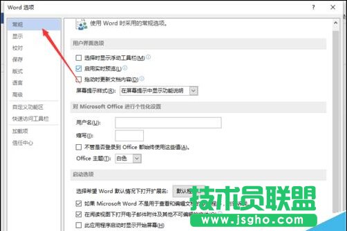 Word2013中取消“启用实时预览”功能