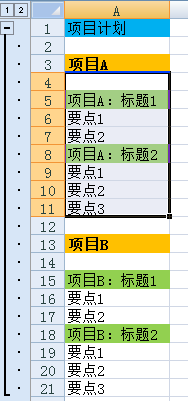 Excel数据怎么制作多级分组显示的图表?