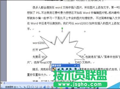 Word2003怎样为自选图形添加阴影