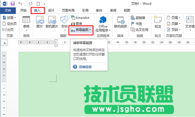 office2013如何屏幕截图？   三联