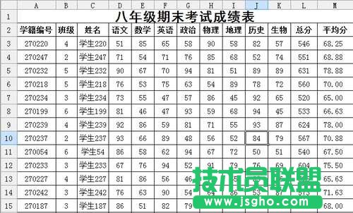 WPS表格制作教程（成绩分析表）  三联