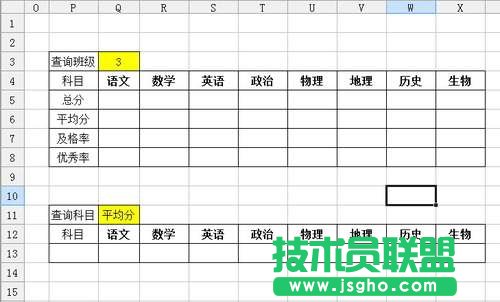 WPS表格制作教程（成绩分析表）