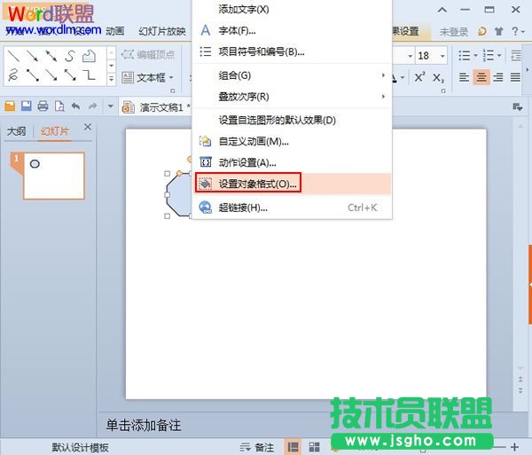 设置对象格式