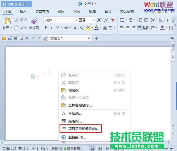 WPS文字2013项目符号的插入 三联