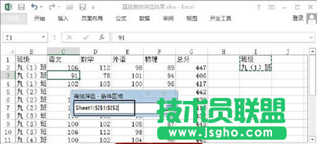 指定条件区域