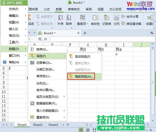 高级筛选