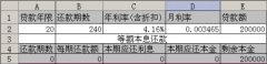 用WPS 2010表格计算按揭贷款月供明细账