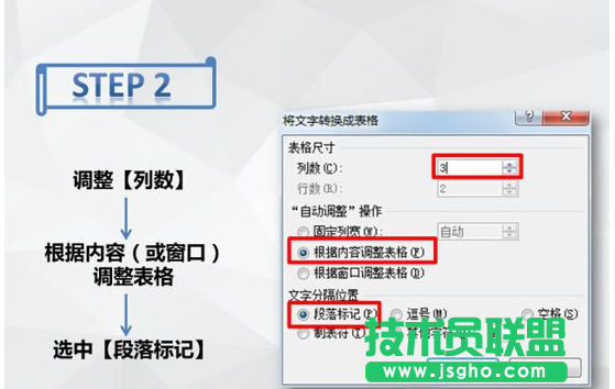 Word文档中文本转表格的方法