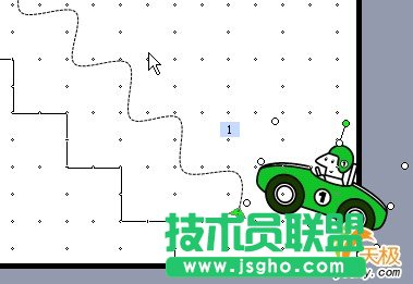 PowerPoint制作小汽车按路径爬楼梯动画(3)