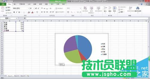 Excel中如何简单快速的插入饼图