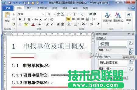 “样式检查器”窗格