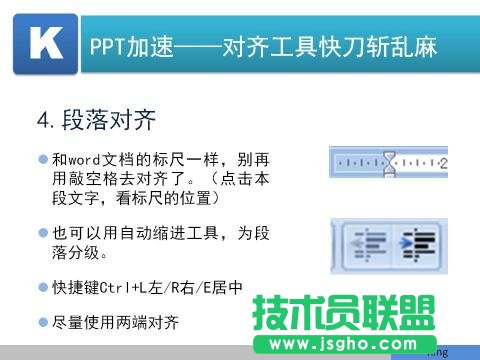 PPT段落对齐