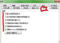 去除Word中文字下方波浪线的方法