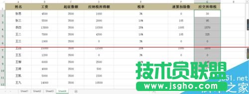 Excel表格怎么计算工资所得税？