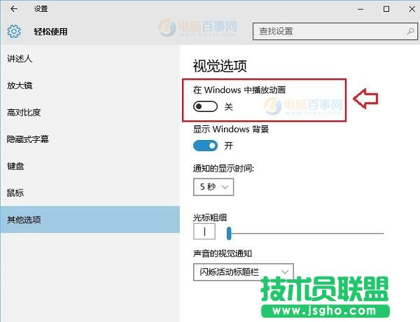 Win10动画效果怎么设置 Win10动画效果开启与关闭教程