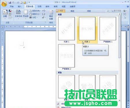 选择要插入的水印