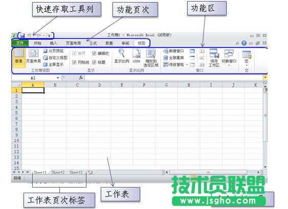 Excel2010工作界面图文使用说明 三联