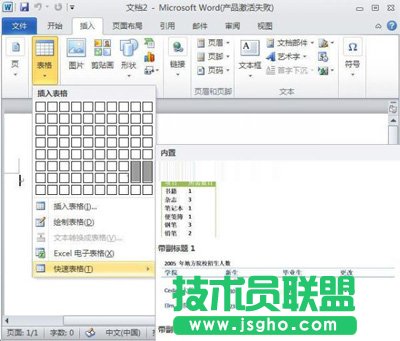 表格样式