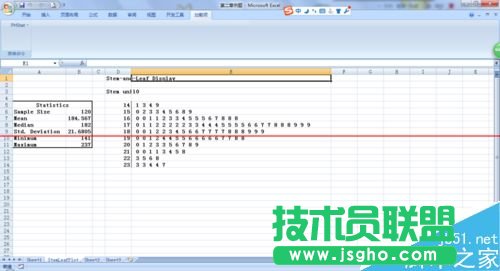 怎么用excel表格做茎叶图？