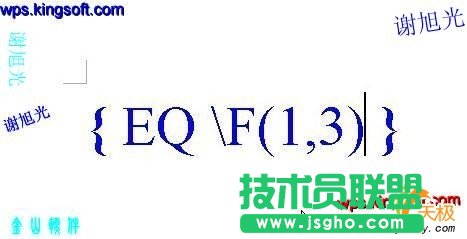 wps中这种不同颜色的分子分母