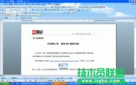 色彩随心变 快乐体验WPS换肤功能