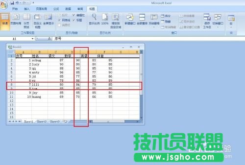 EXCEL 如何让表格的首行或首列固定不动不滚动?