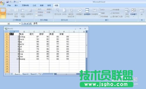 EXCEL 如何让表格的首行或首列固定不动不滚动?