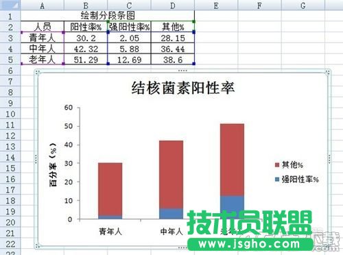 Excel 2007的分段条图如何绘制?