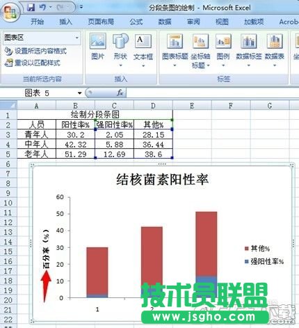 Excel 2007的分段条图如何绘制?