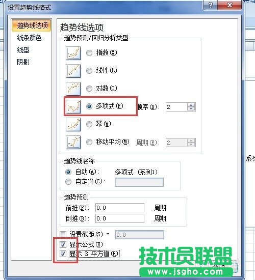 excel曲线拟合方法图解