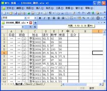 WPS表格制作期末学生成绩检测汇总表