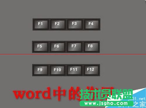 word中F1到F12功能键怎么使用？