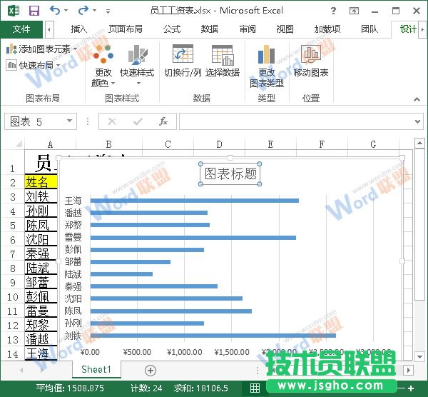 删除图表标题