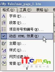 FrontPage基础教程特效按钮的制作(3)