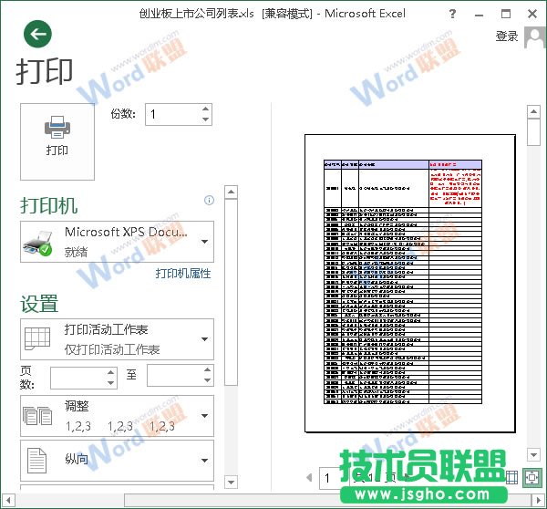 首页打印预览