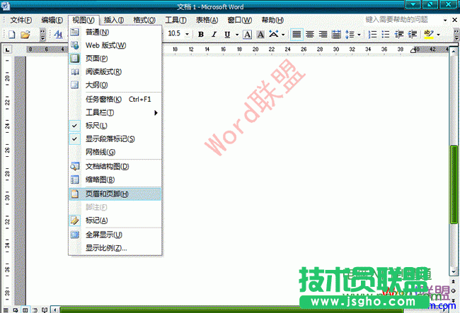 Word2003文档中怎么样去水印