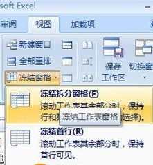 Excel2007怎么冻结窗口5