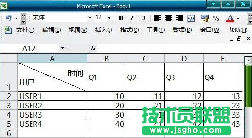 Excel斜线表头怎么做6